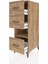 Kronos Dolap Tek Raflı 3 Çekmeceli 44X59X134 Çam-Çam 4