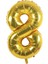 Folyo Balon 8 Rakamı Helyum Balon 90 cm Gold Renk - 8 Yaş Balonu - 8 Yaş Balon -8 Rakam Balon 1