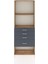 Arges Dolap 2 Raflı 4 Çekmeceli 88X30X243 Çam-Antrasit 1