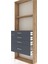 Arges Dolap 2 Raflı 4 Çekmeceli 88X30X243 Çam-Antrasit 5