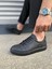 JY165 Elite Bağcıklı Cilt Erkek Günlük Sneaker Ayakkabı Cst - Siyah 3