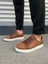 JY166 Prestige Bağcıklı Cilt Kapitone Desenli Erkek Günlük Sneaker Ayakkabı Cbt - Taba 2