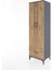 Hyperion Dolap 5 Raflı Tek Çekmeceli 2 Kapaklı 60X44X195 Antrasit-Çam 3