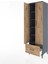 Hyperion Dolap 5 Raflı Tek Çekmeceli 2 Kapaklı 60X44X195 Antrasit-Çam 4