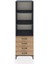 Hyperion Dolap 3 Raflı 4 Çekmeceli 60X44X195 Antrasit-Çam 1