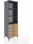 Hyperion Dolap 3 Raflı 4 Çekmeceli 60X44X195 Antrasit-Çam 2