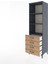 Hyperion Dolap 3 Raflı 4 Çekmeceli 60X44X195 Antrasit-Çam 4
