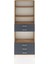 Arges Dolap 4 Raflı 5 Çekmeceli 88X30X243 Çam-Antrasit 1