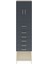 Hyperion Dolap 2 Raflı 6 Çekmeceli 2 Kapaklı 60X44X243 Aytaşı-Antrasit 1