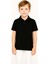 Çocuk Polo Yaka Tişört | Siyah | %100 Pamuk | Unisex | Okul & Günlük Kullanım 1