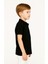 Çocuk Polo Yaka Tişört | Siyah | %100 Pamuk | Unisex | Okul & Günlük Kullanım 8