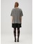Gri Siyah Mini T-Shirt Elbise 4