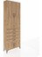 Arges Dolap 4 Raflı 4 Çekmeceli 4 Kapaklı 88X30X243 Çam-Çam 2