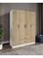 %100 Mdf 4 Kapaklı 2 Çekmeceli 12 Raflı Elbise Dolabı – Gardırop 182X140X52 cm Meşe Soft Beyaz – Animasyonlu / Moriva 1