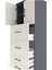 Hyperion Dolap 2 Raflı 4 Çekmeceli 2 Kapaklı 60X44X163 Antrasit-Aytaşı 5