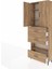 Arges Dolap 4 Raflı 3 Çekmeceli 2 Kapaklı 88X30X243 Çam-Çam 4