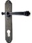 Antika Tarz Dekoratif Pirinç Taşra Yale Kapı Kolu - 220X35 Mm, Oksit 1