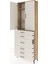 Arges Dolap 4 Raflı 4 Çekmeceli 2 Kapaklı 88X30X243 Çam-Aytaşı 4