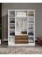 %100 Mdf 4 Kapaklı 2 Çekmeceli 12 Raflı Elbise Dolabı – Gardırop 182X140X52 cm Ceviz Soft Beyaz – Aniamsyonlu/moriva 3