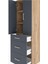 Hyperion Dolap 3 Raflı 3 Çekmeceli 2 Kapaklı 60X44X195 Çam-Antrasit 5
