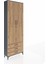Arges Dolap 5 Raflı 3 Çekmeceli 2 Kapaklı 88X30X243 Antrasit-Çam 2