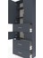 Arges Dolap 4 Raflı 3 Çekmeceli 4 Kapaklı 88X30X243 Antrasit-Antrasit 5