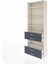 Arges Dolap 5 Raflı 4 Çekmeceli 88X30X243 Aytaşı-Antrasit 4