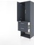 Hyperion Dolap Tek Raflı 2 Çekmeceli Tek Askılı 60X44X195 Antrasit-Antrasit 4