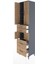 Hyperion Dolap 4 Raflı 4 Çekmeceli 4 Kapaklı 60X44X243 Antrasit-Çam 4