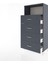 Hyperion Dolap Tek Raflı 4 Çekmeceli 88X44X182 Antrasit-Antrasit 4