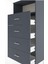 Hyperion Dolap Tek Raflı 4 Çekmeceli 88X44X182 Antrasit-Antrasit 5