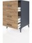 Kronos Komodin 3 Çekmeceli 60X59X96 Antrasit-Çam 4