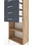 Hyperion Dolap Tek Raflı 4 Çekmeceli 60X44X134 Çam-Antrasit 5