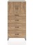 Hyperion Dolap Tek Raflı 4 Çekmeceli 2 Kapaklı 88X44X182 Aytaşı-Çam 1