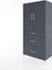 Hyperion Dolap 2 Raflı 3 Çekmeceli 2 Kapaklı 88X44X182 Antrasit-Antrasit 3