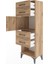 Arges Dolap Tek Raflı 4 Çekmeceli Tek Kapaklı 44X30X134 Çam-Çam 4