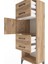 Arges Dolap Tek Raflı 4 Çekmeceli Tek Kapaklı 44X30X134 Çam-Çam 5