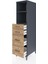 Kronos Dolap 2 Raflı 4 Çekmeceli 44X59X182 Antrasit-Çam 4