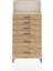 Arges Dolap Tek Raflı 6 Çekmeceli 88X30X182 Aytaşı-Çam 1