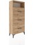 Arges Dolap Tek Raflı 3 Çekmeceli 60X30X134 Çam-Çam 2