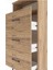 Arges Dolap Tek Raflı 3 Çekmeceli 60X30X134 Çam-Çam 5