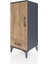 Hyperion Komodin 2 Raflı Tek Çekmeceli Tek Kapaklı 44X44X106 Antrasit-Çam 3