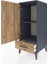 Hyperion Komodin 2 Raflı Tek Çekmeceli Tek Kapaklı 44X44X106 Antrasit-Çam 4
