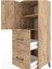 Hyperion Dolap 2 Raflı 2 Çekmeceli Tek Kapaklı 44X44X134 Çam-Çam 5