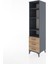 Hyperion Dolap 4 Raflı 3 Çekmeceli 44X44X182 Antrasit-Çam 3