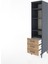 Hyperion Dolap 4 Raflı 3 Çekmeceli 44X44X182 Antrasit-Çam 4