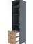 Hyperion Dolap 4 Raflı 3 Çekmeceli 44X44X182 Antrasit-Çam 5