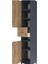 Hyperion Dolap 5 Raflı Tek Çekmeceli 2 Kapaklı 44X44X243 Antrasit-Çam 5