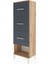 Arges Dolap 3 Çekmeceli 44X30X134 Çam-Antrasit 3