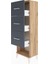 Arges Dolap 3 Çekmeceli 44X30X134 Çam-Antrasit 4
